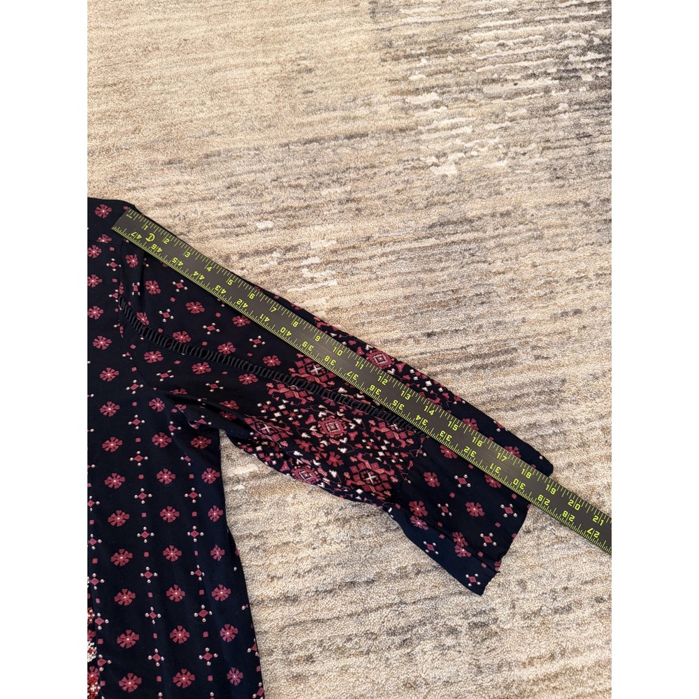 VanessaVirginia Anthropologie Dress Womens Medium Black Embroidered Boho Swing - Picture 16 of 16